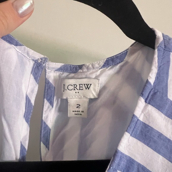 JCrew White and Blue Striped Mini Dress Size 2 - Picture 5 of 5